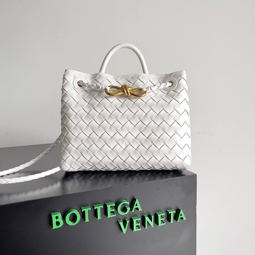 Bottega Veneta Andiamo Leather Woven Square Crossbody Bag Elegant Casual Handbag #194707