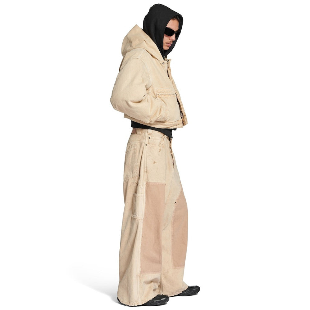 Balenciaga Men's Cropped Hooded Workwear Jacket #375601