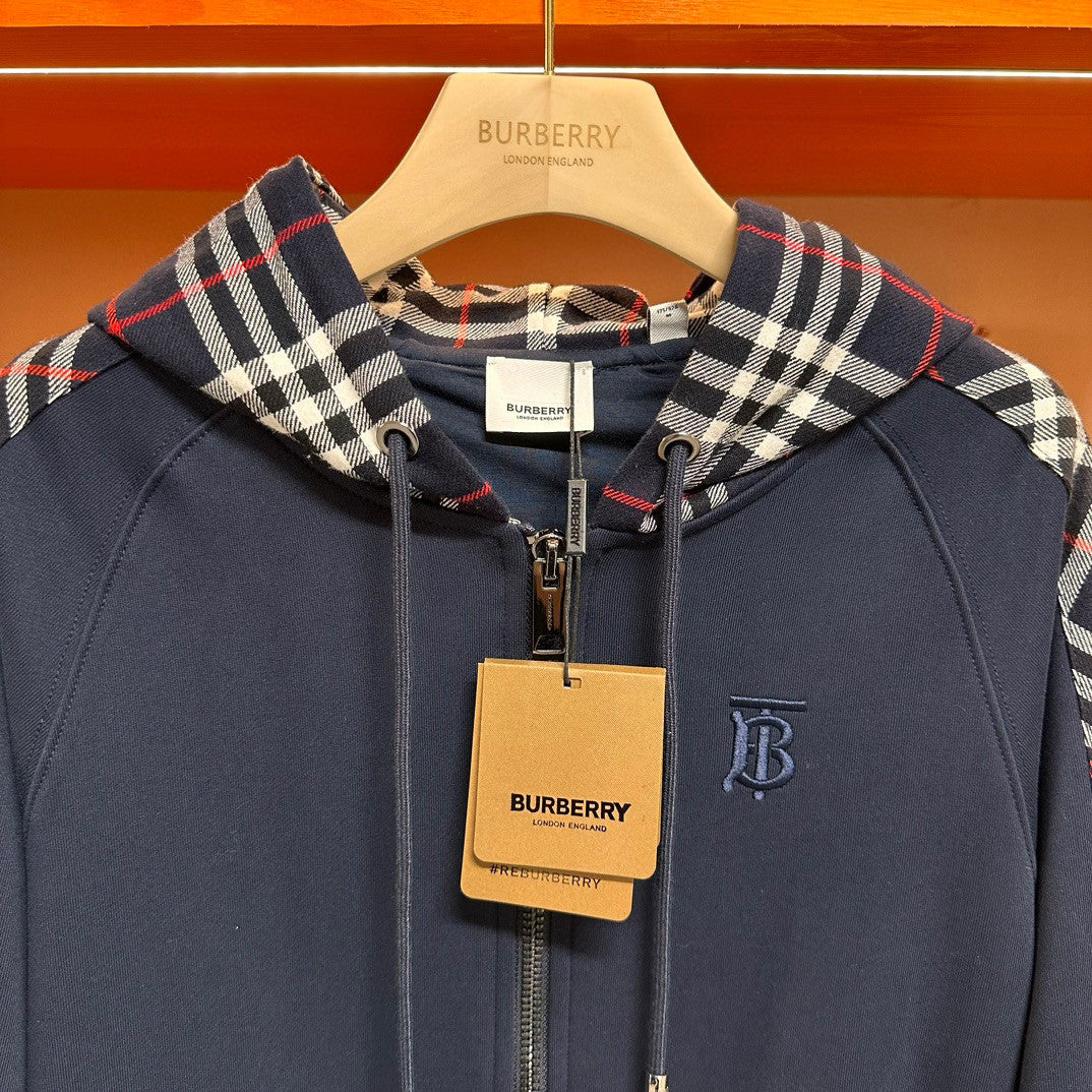 Burberry Long Sleeved Hooded Zippered Jacket #96461