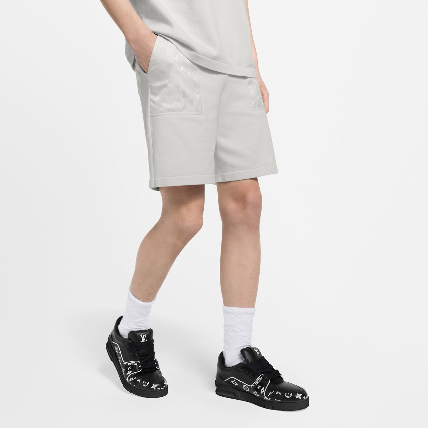 Louis Vuitton Monogram Nylon Embellished Shorts Men's Spring/summer Fashion Trend Casual Drawstring Shorts #77624