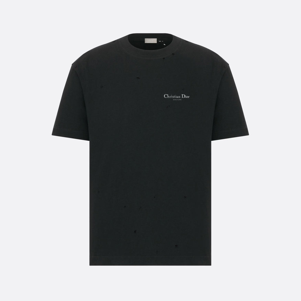 Dior Couture Relaxed-Fit T-Shirt Torn Short Sleeve Solid Colour #96329