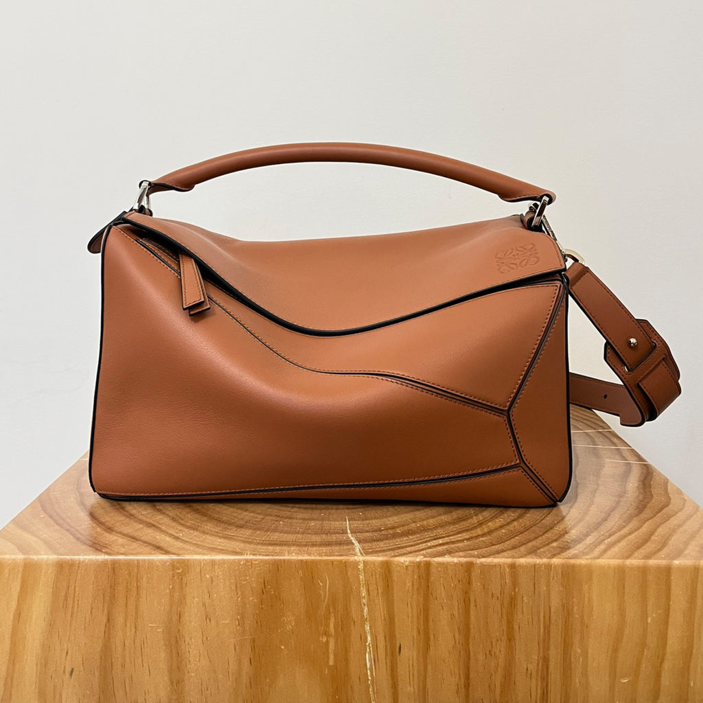 Loewe Large Classic Puzzle Cowhide Handbags Men Women Fashion Geometric Casual Temperament Commuter Crossbody Bag Bags B510P00X05 #71934