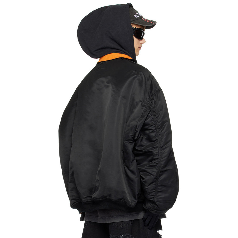 VETEMENTS Black Alpha Industries Edition Reversible Bomber Jacket #336747