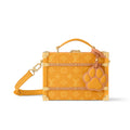 Louis Vuitton Handle Trunk Women's Solid Color Detachable Adjustable Shoulder Strap Buckle Closure Coated Canvas Box Bag Single Shoulder Crossbody Handbag Bags #77522