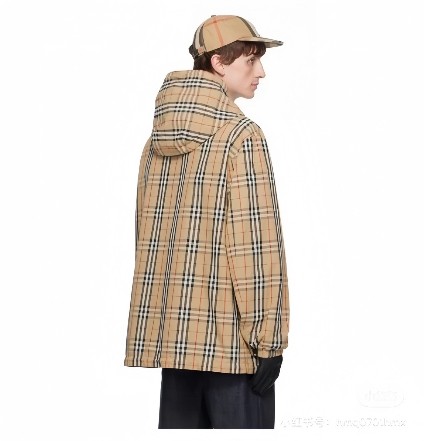 Burberry Men's Autumn and Winter Check Printed Hooded Single Breasted Reversible Jacket #99139