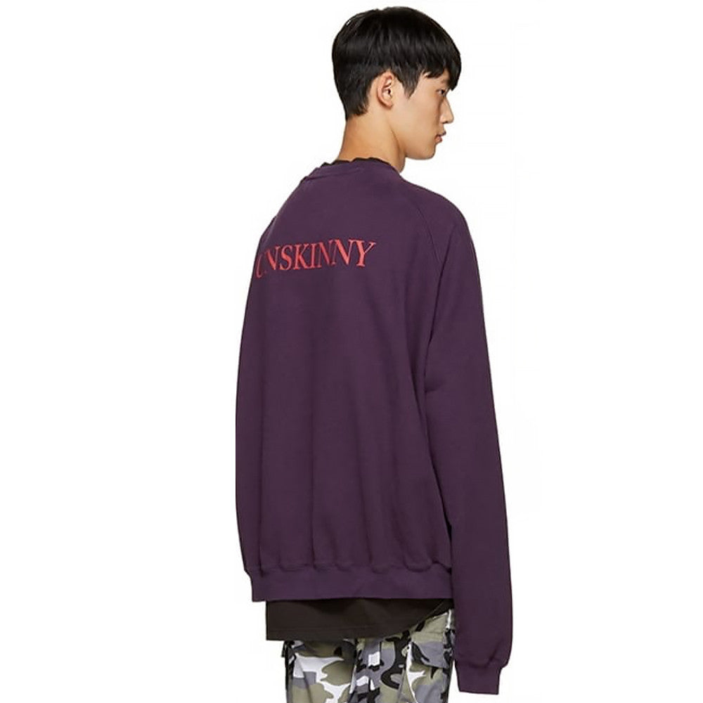 Vetements Men's Spring And Autumn Purple Back Letter Printed Round Neck Hooded Logo Embroidered Long Sleeve Hoodie Sweatshirt #81579