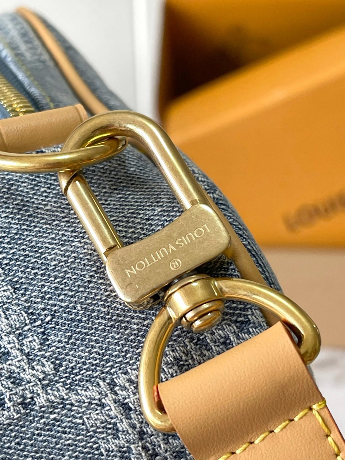 Louis Vuitton Chess Women's Blue Tessellated Print Canvas Leather Shoulder Crossbody Bag Bags #76844