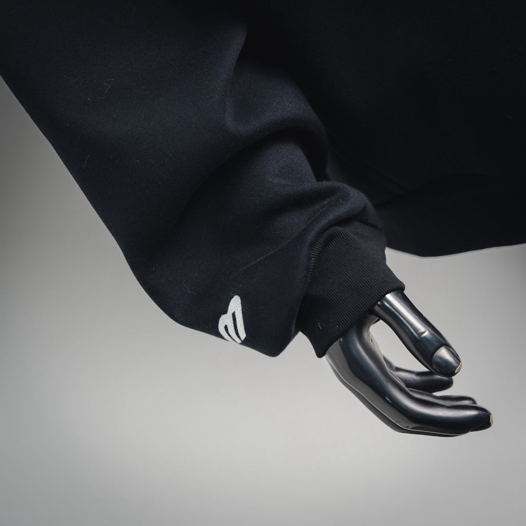 Balenciaga 3b Sports Icon Zip-up Hoodie in Washed Black White #375599