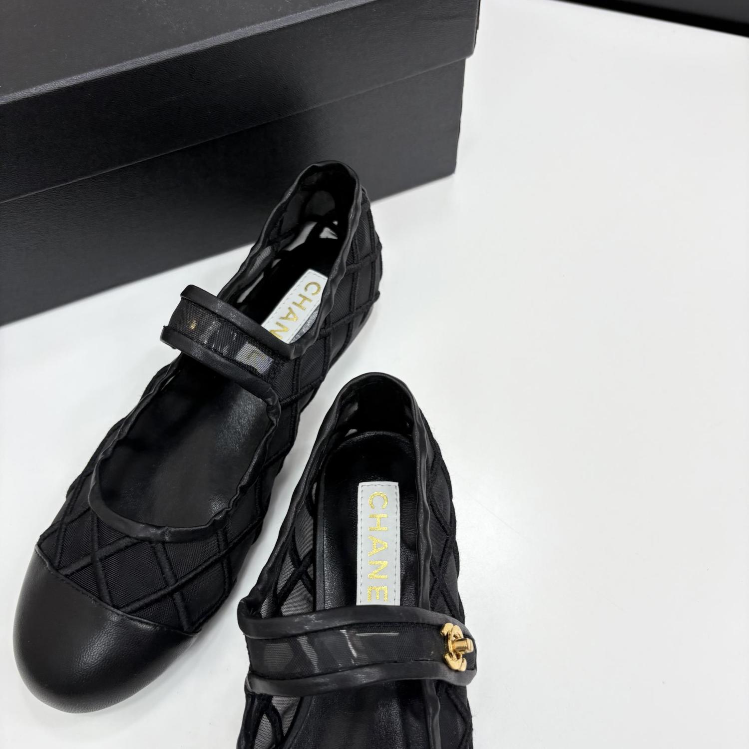 Chanel Coco Beach 25M Women's Summer Solid Colour Round Toe Velcro Flat Heel Mary Jane Shoes #76896