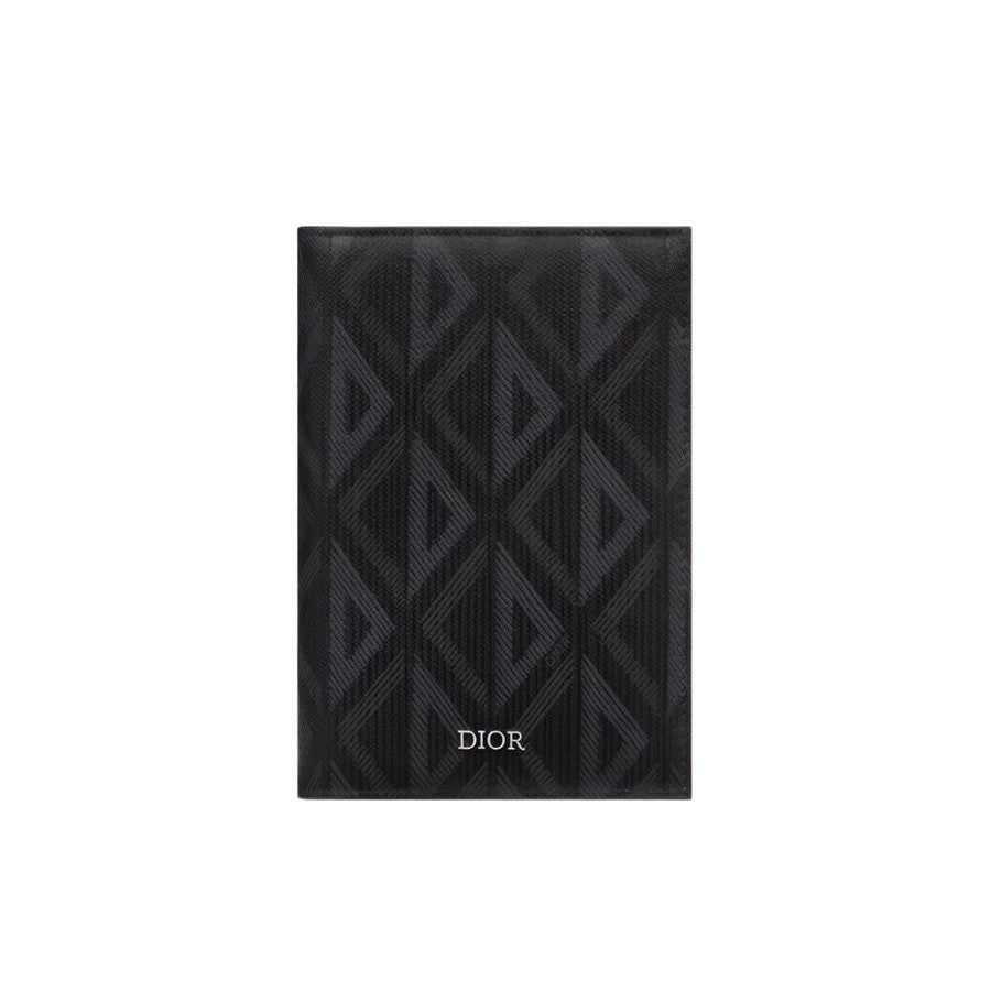 Dior Men's CD lcon Vertical Bifold Card Holder Passport Holder Casual Logo Solid Color Canvas Leather Saddle Passport Cover Wallet Purse Bags Bag 2ADCH169YKK-H00N #81355