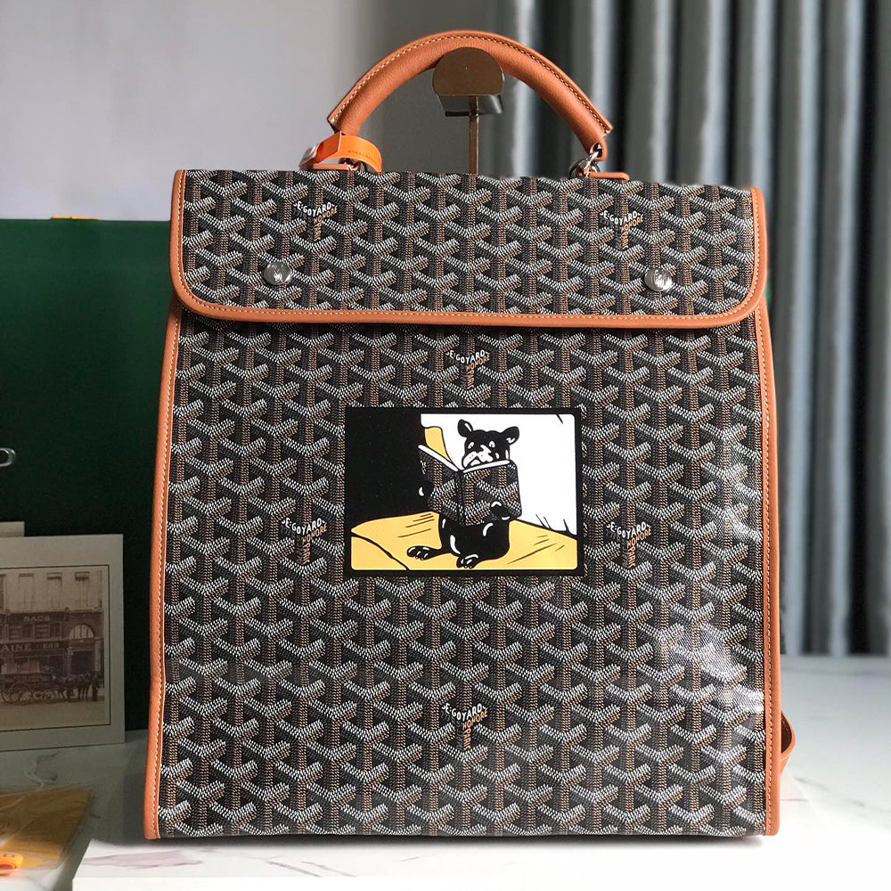 Goyard Saint Leger Backpack: Limited Edition French Bulldog Design Large Briefcase For Fashionable Travel Business And Daily Use Bag Bags #196801
