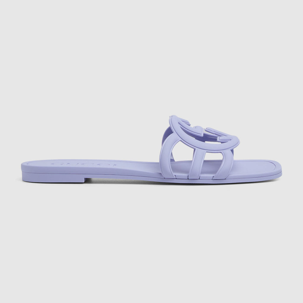 Gucci Women's Summer Double G Hollow out Square Head Flat Slippers Solid Color Casual Shoes #81341
