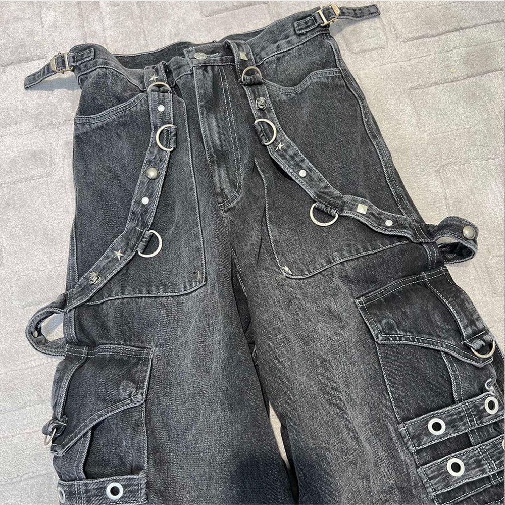 Balenciaga Multi-Pocket Zipper Jeans Pants #53995