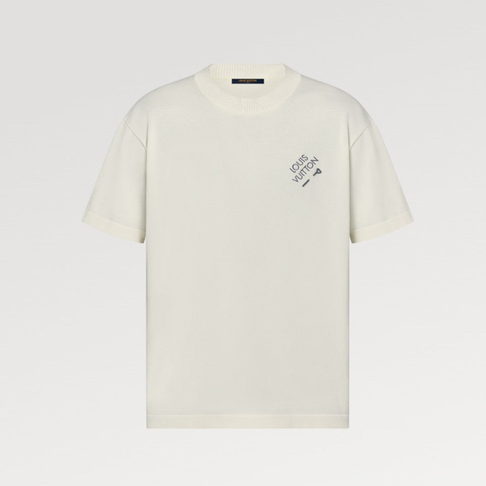 Louis Vuitton Men's Solid Color Logo Embroidery Casual Cotton Crew Neck Shirt Short Sleeve T-shirt #76114