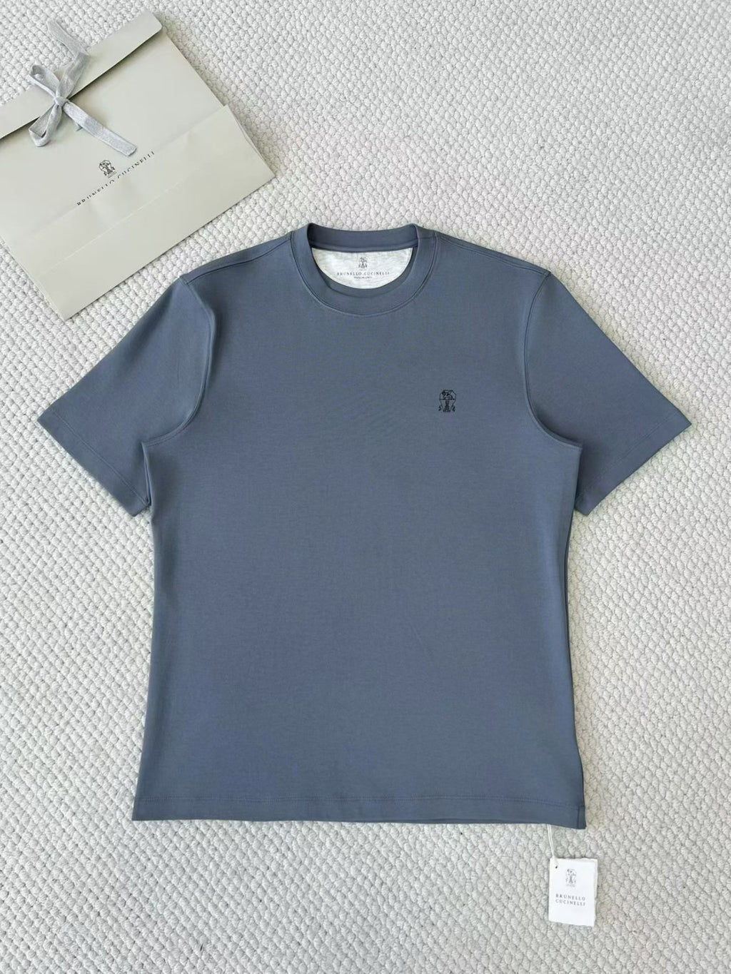 Brunello Cucinelli Cotton Jersey Slim Fit Crew Neck T-shirt With Logo #376925