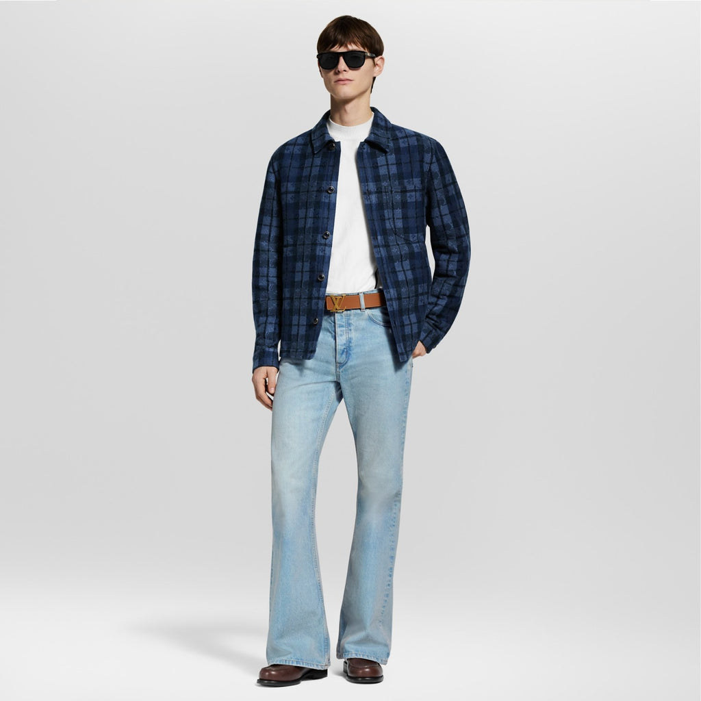 Louis Vuitton Monogram Tartan Denim Overshirt #334103