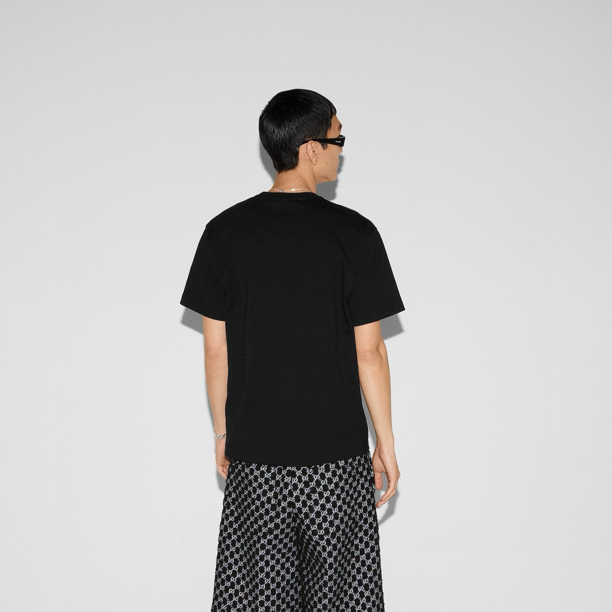 Gucci Men's Summer Solid Color Embroidered Letter Print Round Neck Cotton Short Sleeve T-Shirt #76389