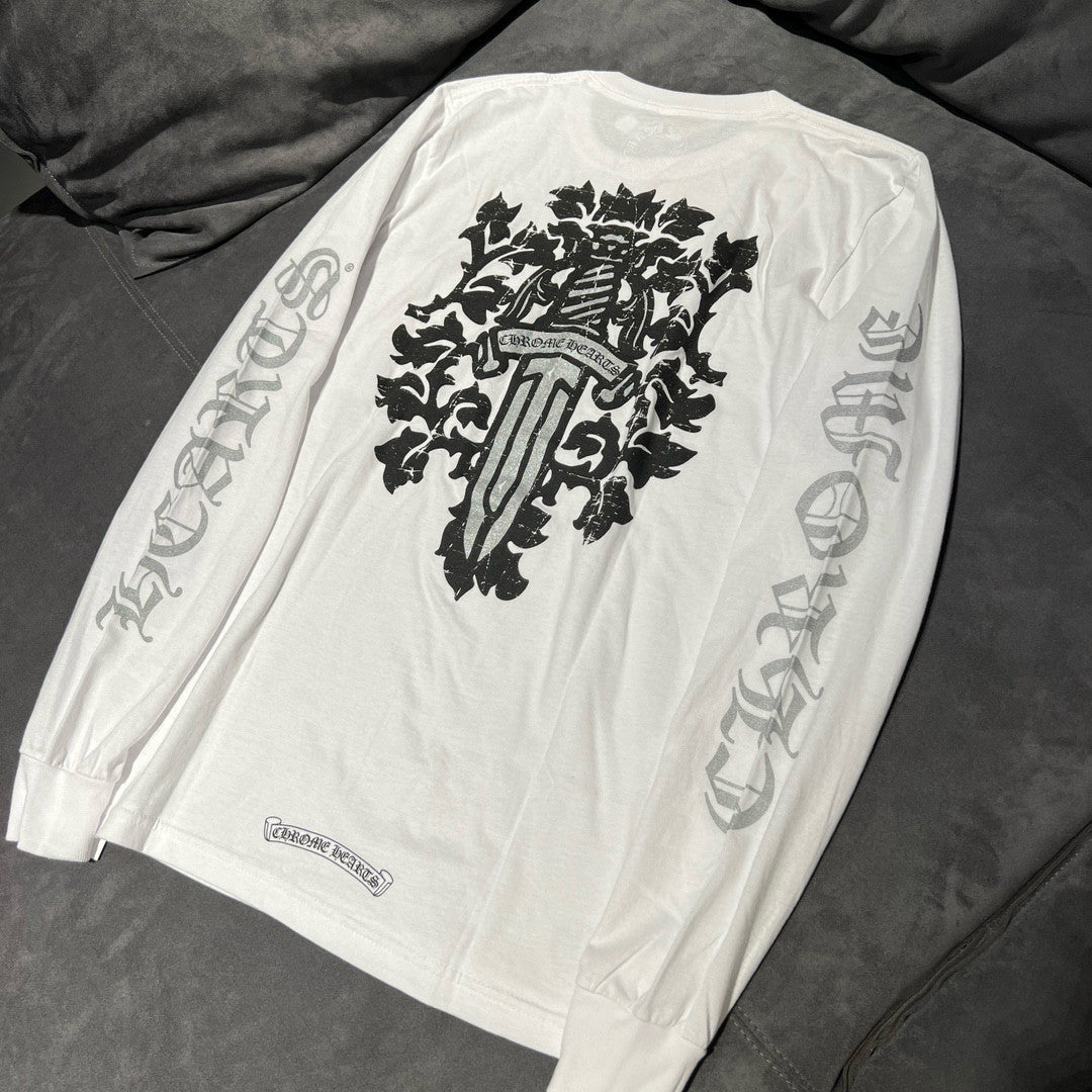 Chrome Hearts Men's and Women's Summer Colorful Cross Pattern Long Sleeve T-Shirt Pullover Sweatshirt #98593