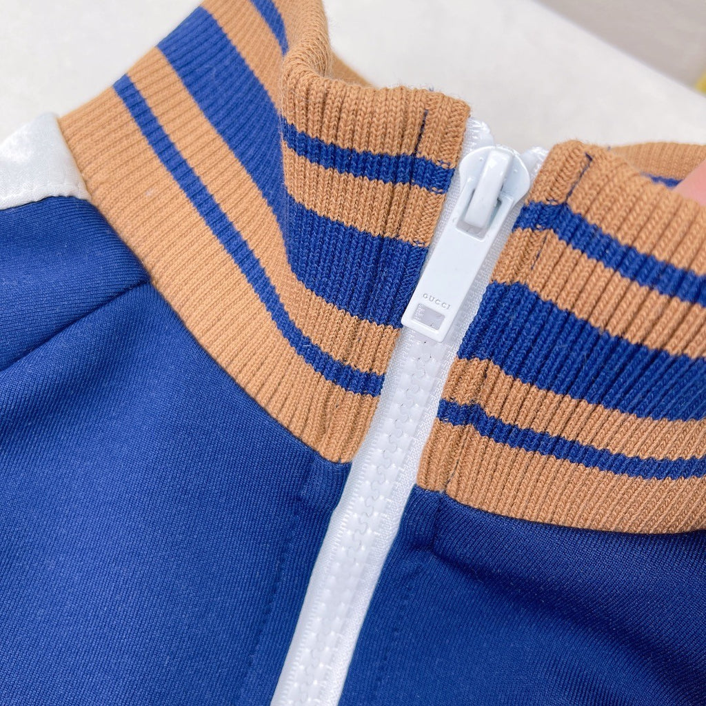 Gucci Kid's Cotton Zip Jacket Jogger Pants Set #39663