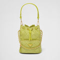 Prada Versatile Re-nylon Recycled Nylon Shoulder Bag Women's Mini Clutch With Diamond Quilting And Drawstring Closure 1bh0382aosvtoo #195681