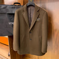 Louis Vuitton Men's Mid Length Winter Double Faced Wool And Cashmere Single Breasted Coat Jacket #97696