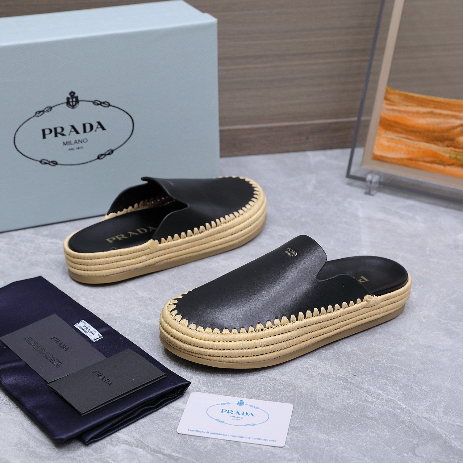Prada Leather Mules #380309