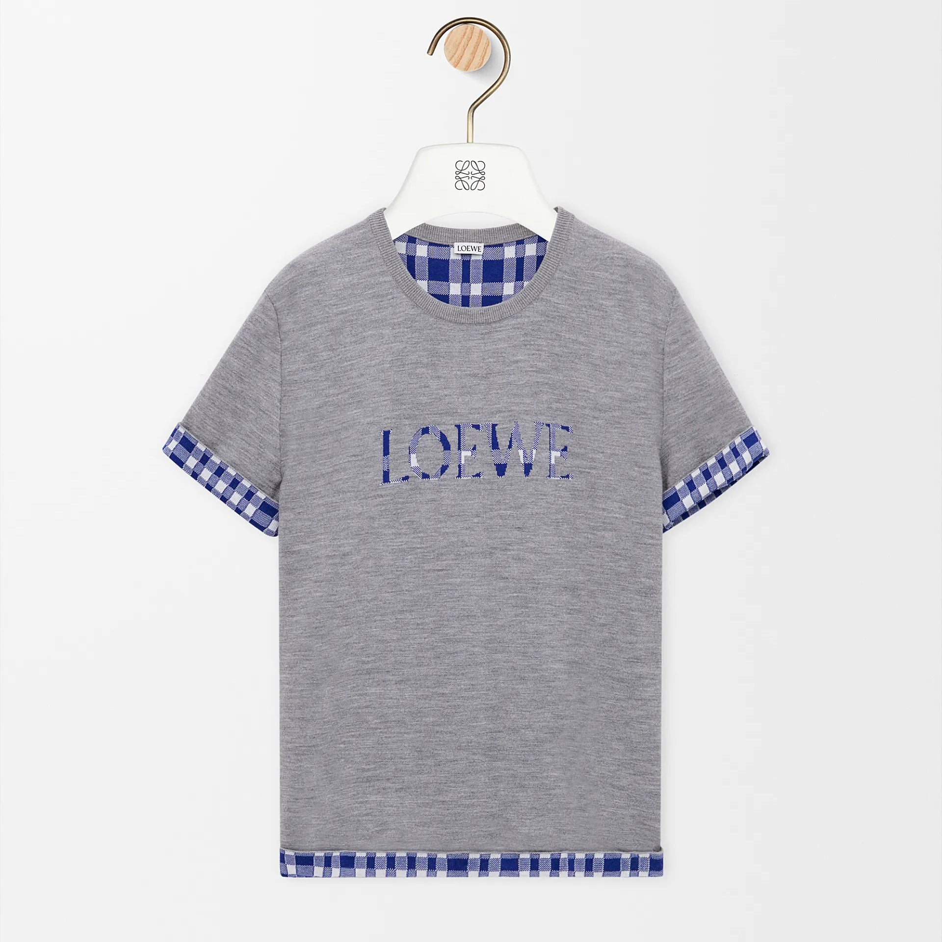 Loewe Men's And Women's Summer Fashion Casual Crew Neck Pullover Short Sleeve Knit T Shirt with Turned Up Sleeves T-shirt #79298