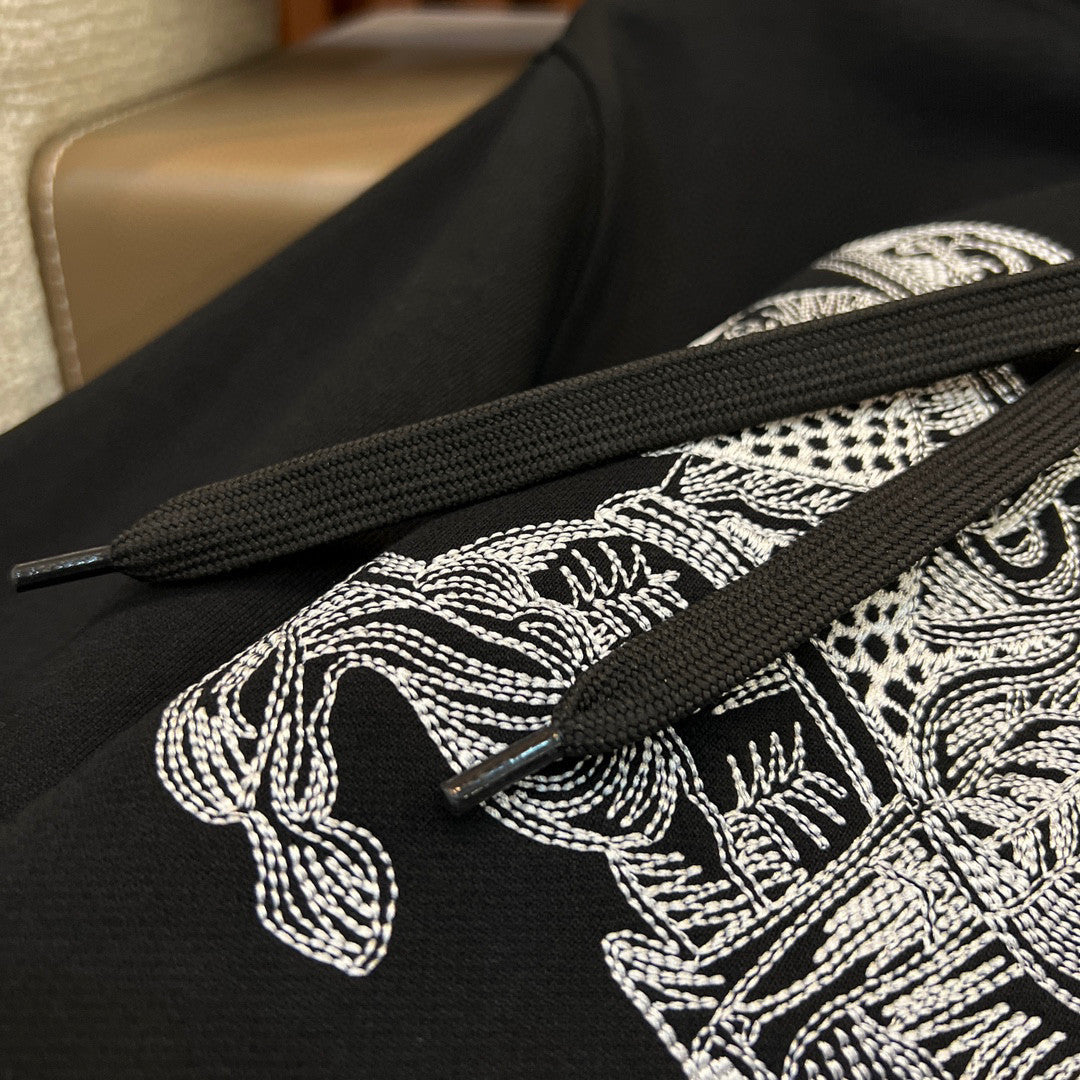 Burberry Embroidered Knight Pattern Hooded Sweatshirt Pullover #96225