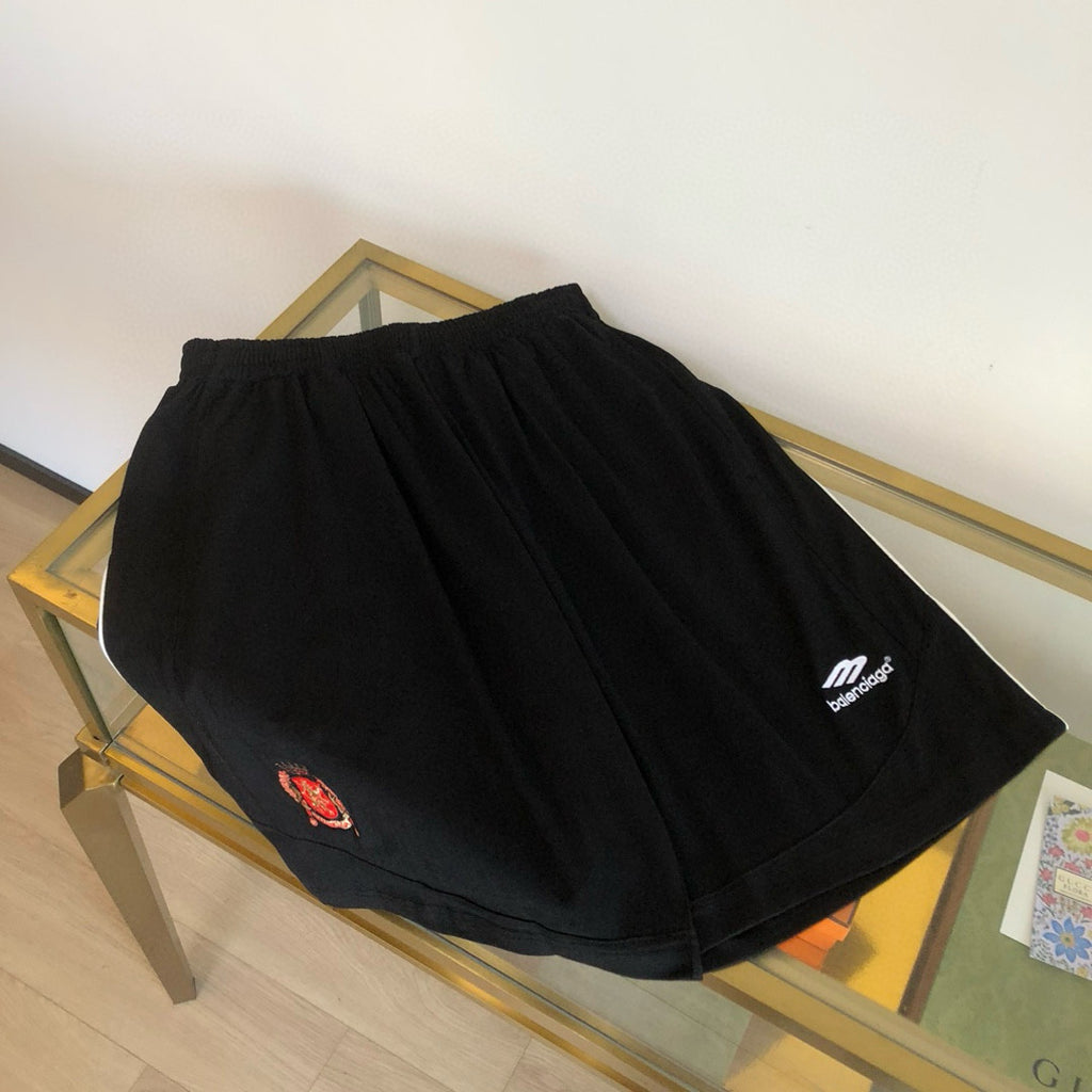 Balenciaga Men's Summer Solid Color Elastic High Waist Loose Fit Casual Shorts Pants #99388