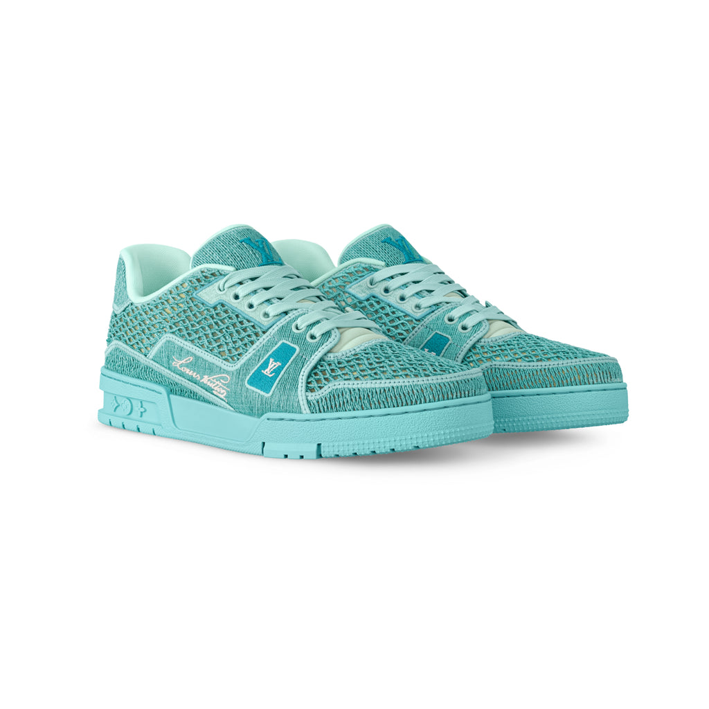 Louis Vuitton LV TRAINER Men's And Women's Spring/Autumn Fashion Casual Round-Toe Lace-Up Low-Top Shoes with Embroidered Upper Casual Sneakers Shoes #78472