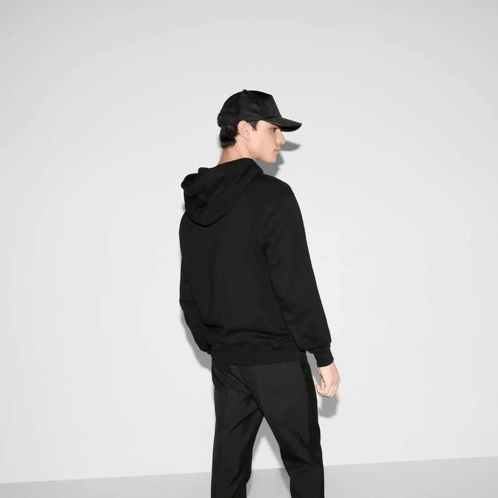 Gucci Men's Logo Embroidered Spring/Fall Knit Cotton Solid Color Drawstring Pullover Hoodie Sweatshirt #81576