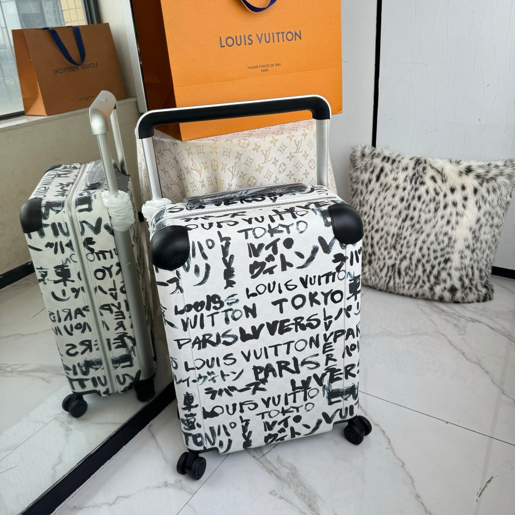 Louis Vuitton Horizon 55 Damier Azur Canvas Travel Bags and Rolling Luggage Fashion Luggage Box Bag Bags N40910 #84359A
