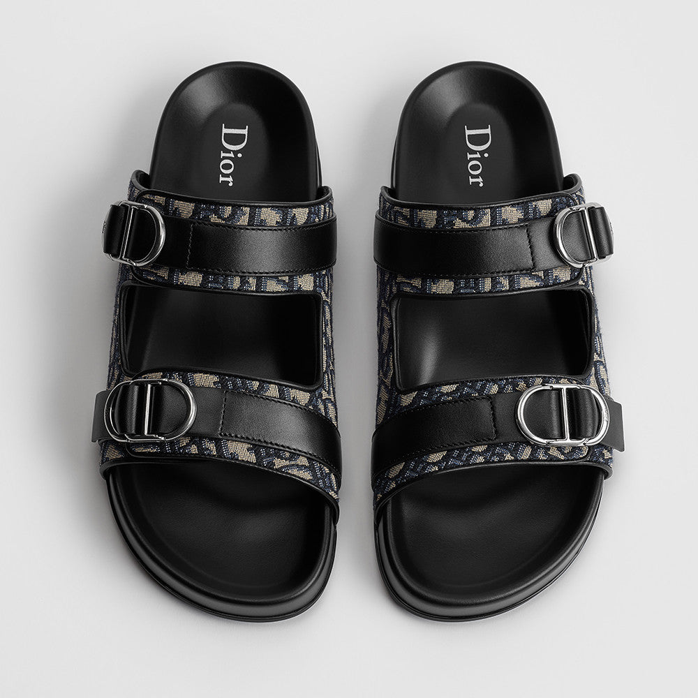 DIOR Dior Aqua Sandal Beige and Black Dior Oblique Jacquard #382615