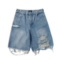 Balenciaga Men's Women's Summer Solid Color Destruction Doing Old Loose Casual Shorts Ngvp #8282