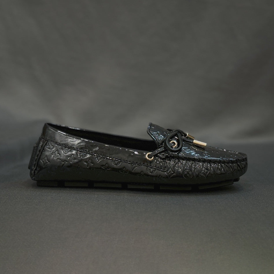 Louis Vuitton Women's Spring/Autumn Fashion Classic Round Toe Slip-On Leather Flat Low Top Loafers Shoes #78437