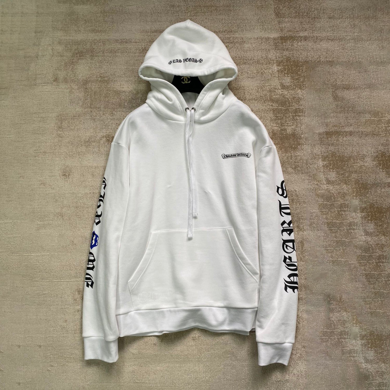 Chrome Chrome Hearts Men's Spring and Autumn Logo Printed Long Sleeve Hooded Sweatshirt Pullover #99977