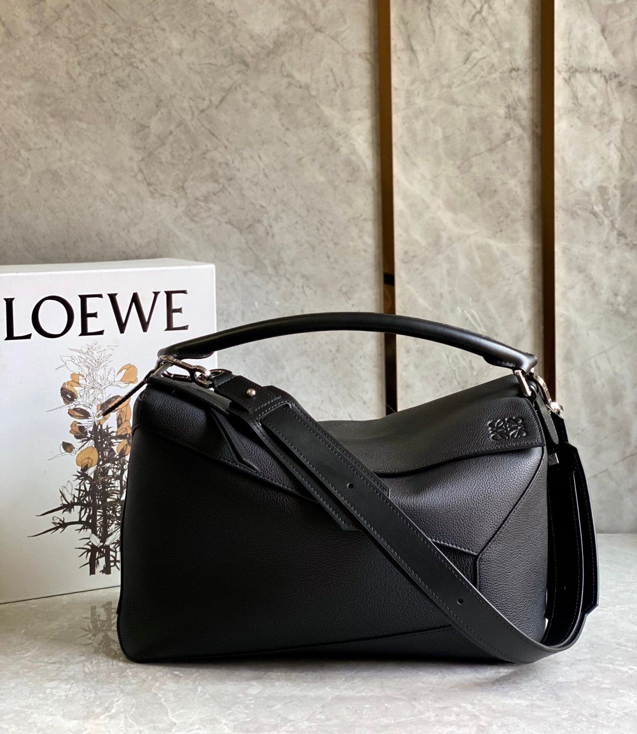 Loewe Classic Puzzle Cowhide Handbags Men Women Fashion Geometric Casual Temperament Commuter Crossbody Bag Bags #75373