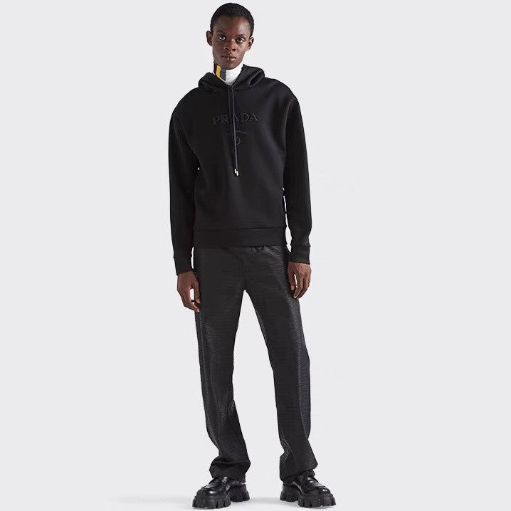 Prada Men's Embroidered Tech Fleece Sweatshirt #287460
