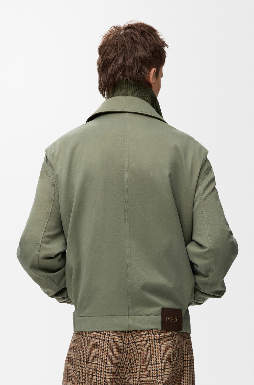LOEWE Belted jacket Pants cotton Green #334233