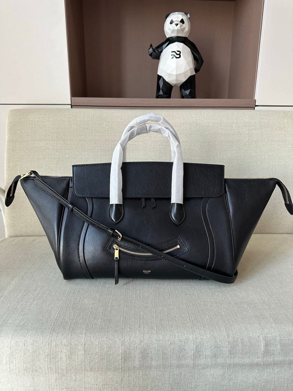 Celine Medium Smiling New Luggage in Supple Shiny Lambskin #334037