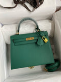 Hermes Kelly 25cm/28cm/32cm Epsom Original Leather Top-Grade Leather Handbag Bag Handcrafted Leather Bag From The Original Factory's Premium Custom Collection #194844