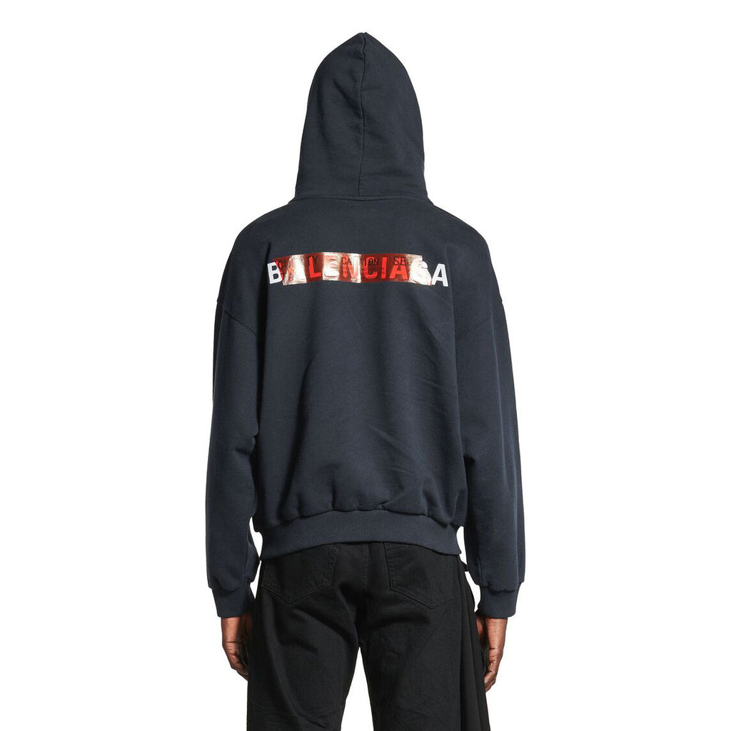 Balenciaga ﻿TAPED BALENCIAGA BACK HOODIE Men's And Women's Spring/Fall Fashion Casual Letter Embroidered Tape Hoodie Long Sleeve Sweatshirt #78578