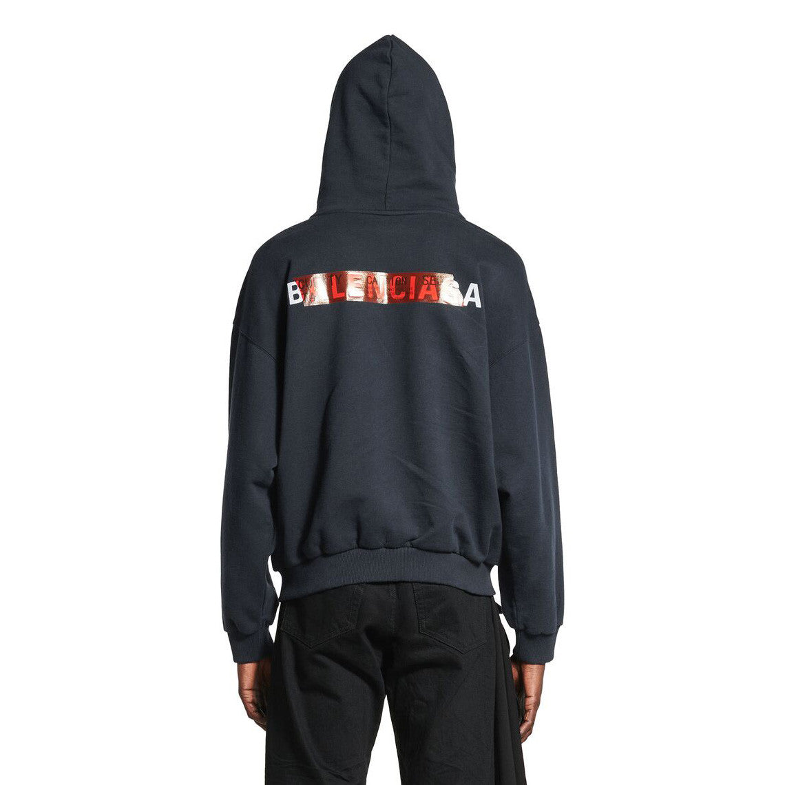 Balenciaga ﻿TAPED BALENCIAGA BACK HOODIE Men's And Women's Spring/Fall Fashion Casual Letter Embroidered Tape Hoodie Long Sleeve Sweatshirt #78578