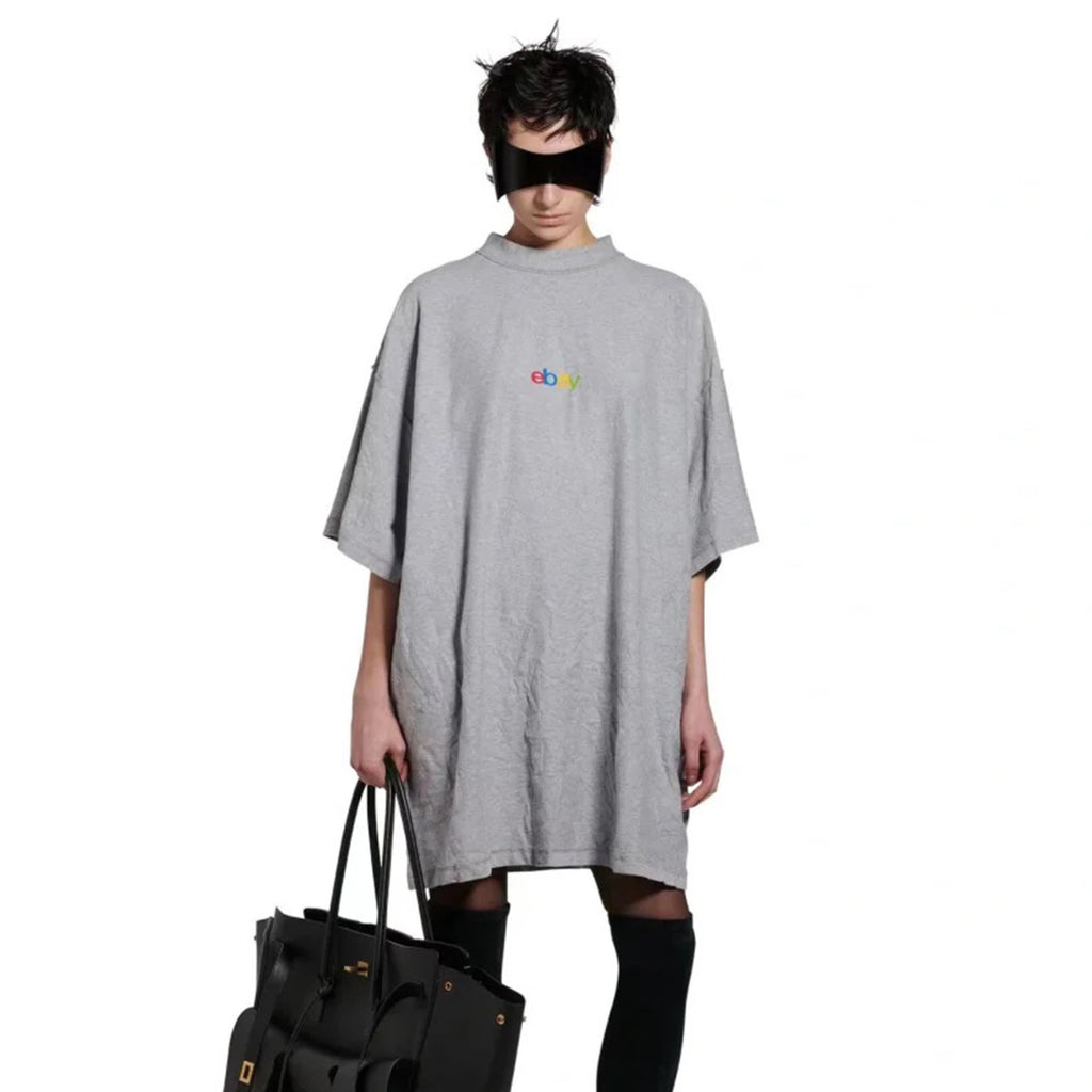 Balenciaga Men's And Women's Spring/summer Fashion Embroidery Letters Retro High Street T-shirt Short Sleeved Top Ngvp #8165