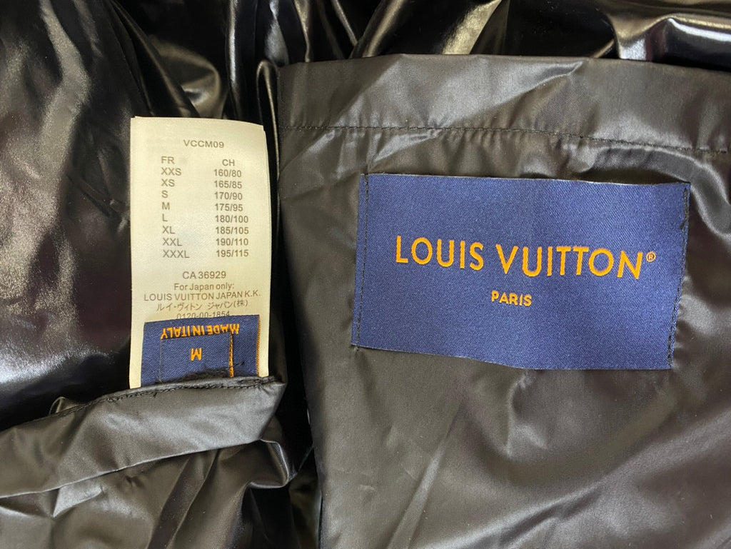 Louis Vuitton Patchwork Leather Puffer Down Jacket #96684