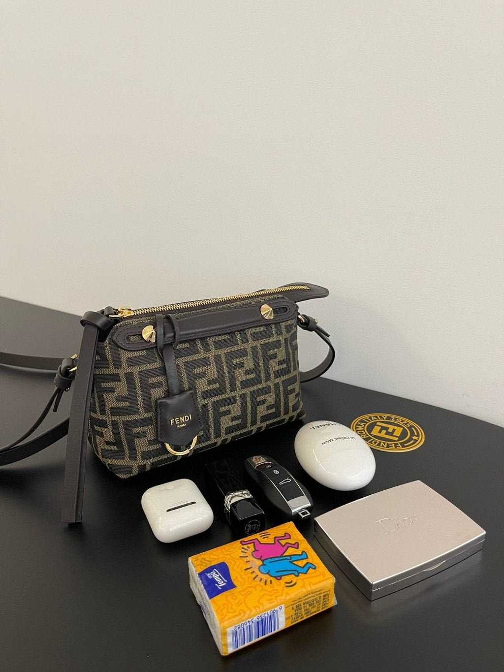 Fendi By The Way Soft Women's Adjustable Removable Shoulder Strap Solid Colour Brand Logo Cowhide Leather Single Shoulder Slanting Clutch Bag Bags #76953