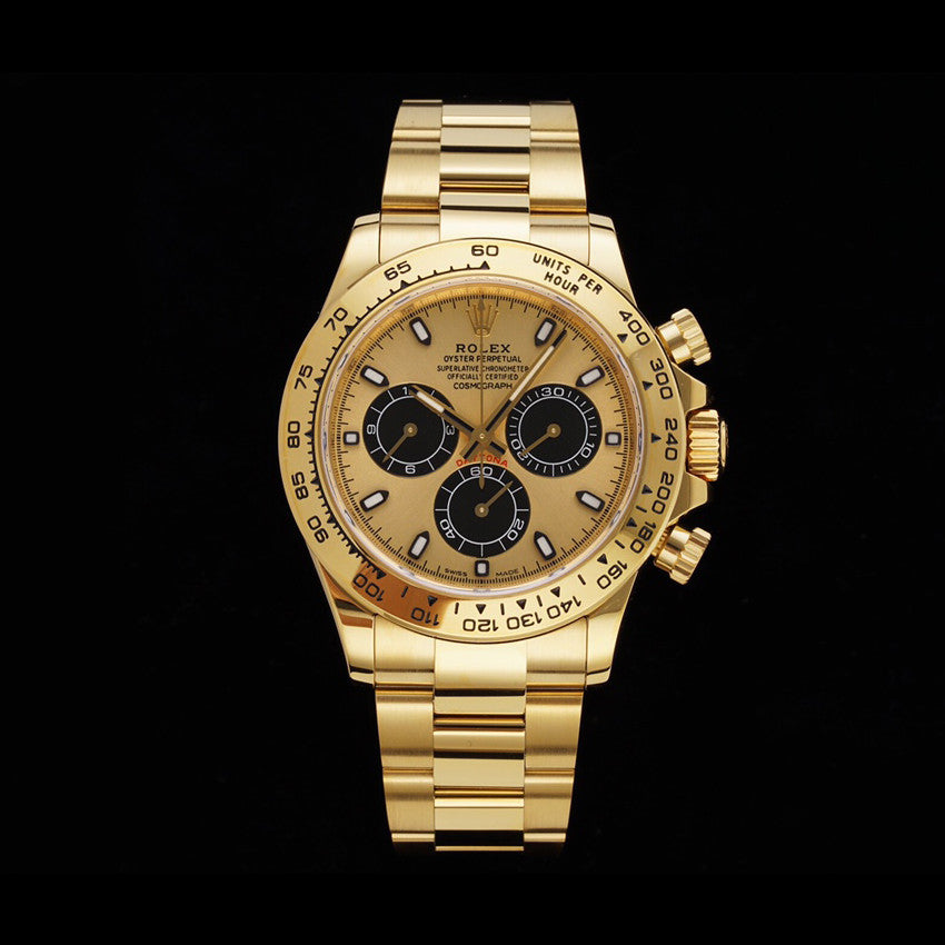 Rolex Men's Gold Mechanical Movement 100m Water Resistant Solid Color Dial Oyster Steel Strap Watch #74844