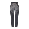 Louis Vuitton Monogram Flower Denim Pants Men's Black Logo Letter Print Irregular Fit Jeans #98869