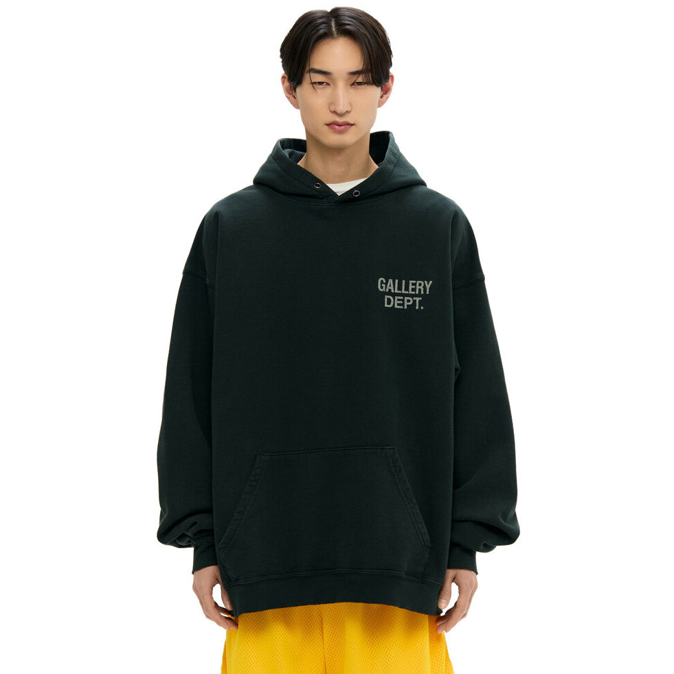 Gallery Dept. Men's And Women's  Spring/fall Fashion Casual Retro Hooded Pullover Long Sleeve Logo Sweatshirt With Letter Print Fleece Lining Sweatshirt  #79267