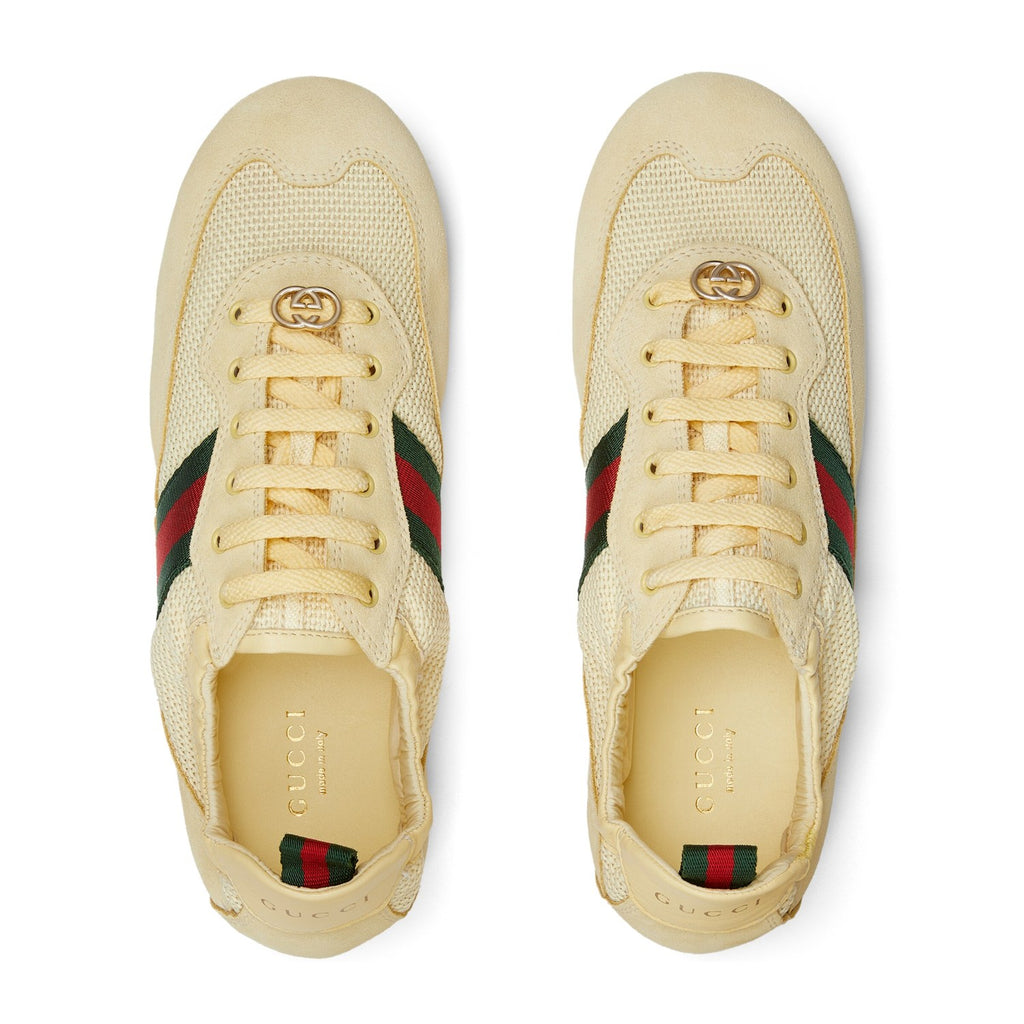Gucci White GG Canvas Gucci Shift Series Women's Sneakers #333045